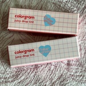 NEW Colorgram Juicy Drop Tint Lip Gloss Set of 2 Berry Amazing and Litchi Luster